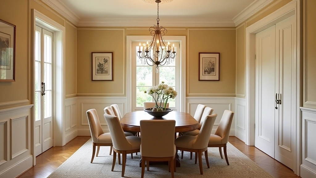 Luxury dining room with coordinated colors